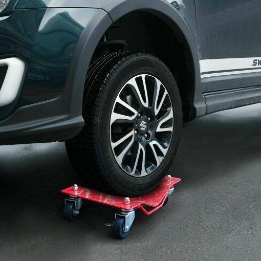 Premium 4-Pack Car Tire Dolly Tire Skates 12 Inch Castor Lock Wheels Mover - Image 8