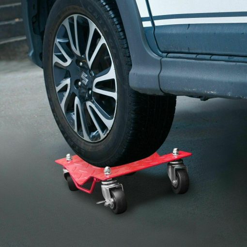 Premium 4-Pack Car Tire Dolly Tire Skates 12 Inch Castor Lock Wheels Mover - Image 9