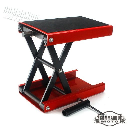 Steel Motorcycle ATV Wide Deck Scissor Lift Jack Crank Repair Stand 1100 LBS - Image 6