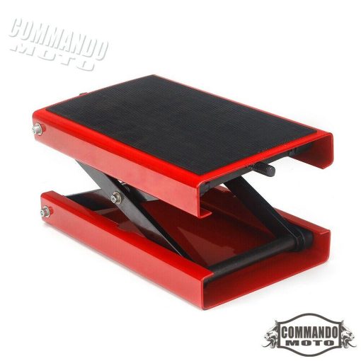 Steel Motorcycle ATV Wide Deck Scissor Lift Jack Crank Repair Stand 1100 LBS - Image 7