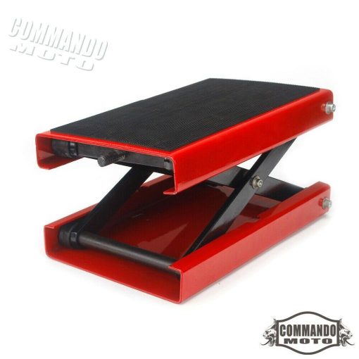 Steel Motorcycle ATV Wide Deck Scissor Lift Jack Crank Repair Stand 1100 LBS - Image 8