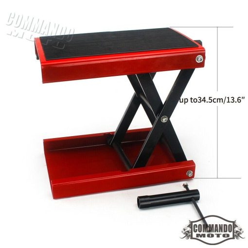 Steel Motorcycle ATV Wide Deck Scissor Lift Jack Crank Repair Stand 1100 LBS - Image 9