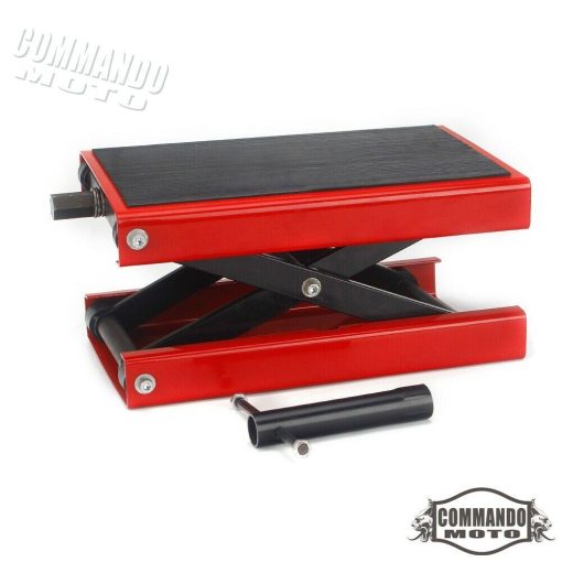 Steel Motorcycle ATV Wide Deck Scissor Lift Jack Crank Repair Stand 1100 LBS - Image 10