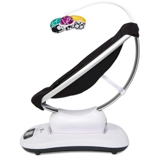 4moms mamaRoo 4 Baby Swing | Bluetooth Baby Rocker with 5 Unique Motions | Soft, Plush Fabric | Silver Plush - Image 3