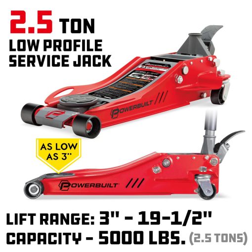 Powerbuilt 2.5 Ton Low Profile Fast Lift Floor Jack 3 in to 19.5 in. – 240076 - Image 2