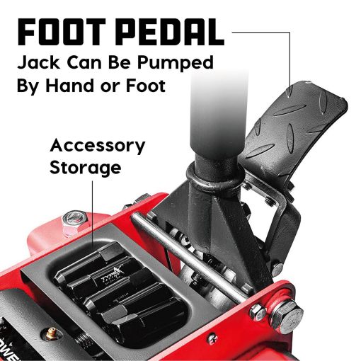 Powerbuilt 2.5 Ton Low Profile Fast Lift Floor Jack 3 in to 19.5 in. – 240076 - Image 4