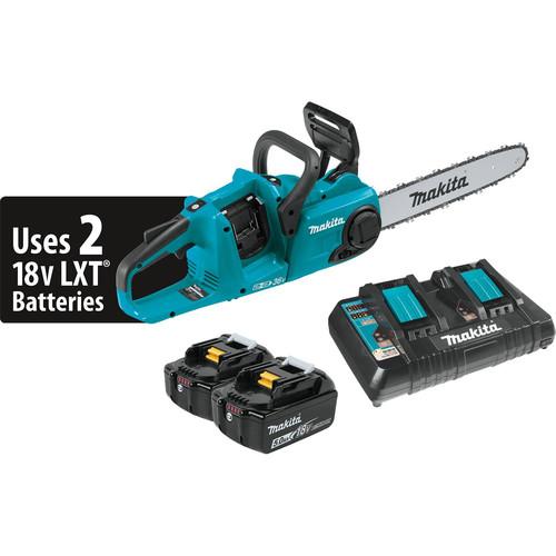 Makita 18V X2 LXT 5.0 Ah Brushless 14 in. Chainsaw Kit - XCU03PT