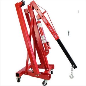 New Listing 1-Piece Movable 2T/4400Lbs Professional Metal Folding Hydraulic Crane