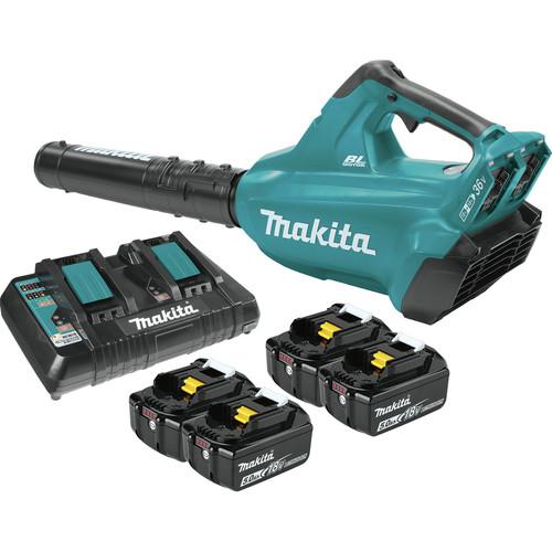 Makita 18V X2 (36V) LXT Lithium-Ion Brushless Cordless Blower Kit with 4 Batteries (5.0Ah) - XBU02PT1