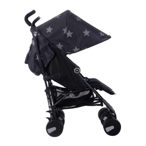 Black Stars US22 Double Baby Stroller by My Babiie – Twin Lightweight Infant Stroller with Carry Handle – Silver Frame and Black – Tandem Seats – from Newborn to Toddlers 33lbs per Seat (66lbs Total) - Image 4