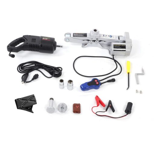 3 Ton Electric Scissor Jack Set 12V Lifting Tool with Wrench fit Car SUV New - Image 3
