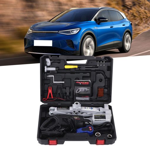 3 Ton Electric Scissor Jack Set 12V Lifting Tool with Wrench fit Car SUV New - Image 9