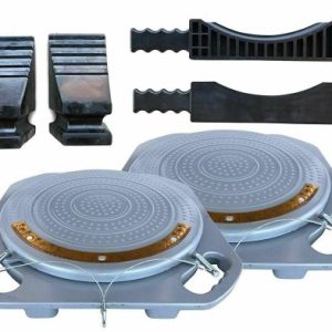 2 Wheel Alignment Turntable Turn Plates 10,000 Pounds Capacity + bridge blocks