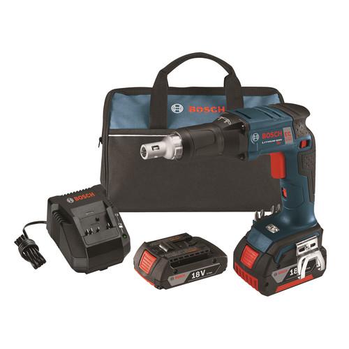 Factory Reconditioned Bosch 18V Cordless Lithium-Ion Brushless Drywall Screwgun with 2 Batteries - SGH182-03-RT