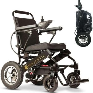 2020 New Folding Ultra Lightweight Electric Power Wheelchair, Silla de Ruedas Electrica, FDA Approved and Air Travel Allowed, Heavy Duty, Mobility Motorized, Portable Power (17.5" Seat Width)
