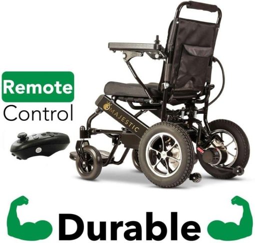 2020 New Folding Ultra Lightweight Electric Power Wheelchair, Silla de Ruedas Electrica, FDA Approved and Air Travel Allowed, Heavy Duty, Mobility Motorized, Portable Power (17.5" Seat Width) - Image 2