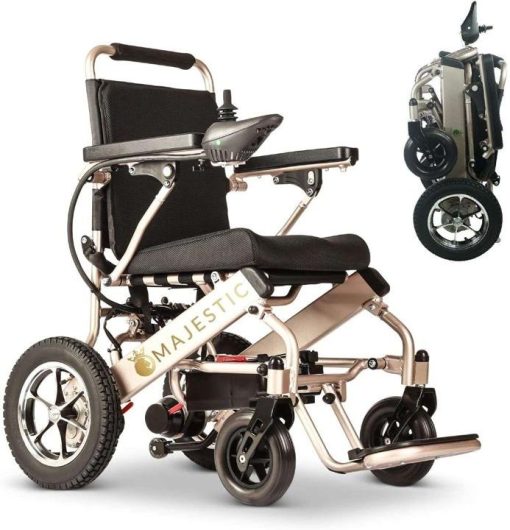 2020 New Folding Ultra Lightweight Electric Power Wheelchair, Silla de Ruedas Electrica, FDA Approved and Air Travel Allowed, Heavy Duty, Mobility Motorized, Portable Power (17.5" Seat Width) - Image 3