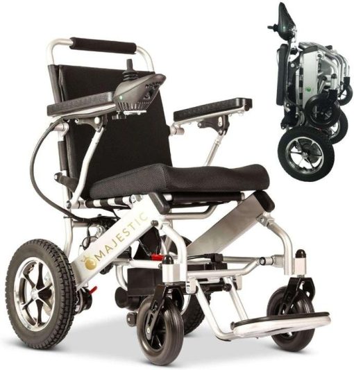 2020 New Folding Ultra Lightweight Electric Power Wheelchair, Silla de Ruedas Electrica, FDA Approved and Air Travel Allowed, Heavy Duty, Mobility Motorized, Portable Power (17.5" Seat Width) - Image 5
