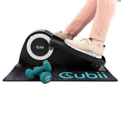 Cubii JR1 Compact Seated Elliptical Starter Set with 3 lb. Dumbbells and Gripii Workout Mat - Image 2
