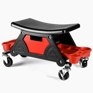 Detailing Garage Roller Stool Creeper Seat Mechanic Chair Tools Tray Auto Shop