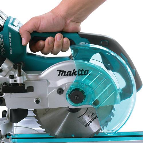 Factory Reconditioned Makita 18V X2 LXT Cordless Lithium-Ion 7-1/2 in. Brushless Dual Slide Compound Miter Saw (Tool Only) - XSL02Z-R - Image 2