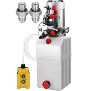12V 8 Quart Double Acting Hydraulic Pump Dump Trailer Control Kit Lift Unit Pack