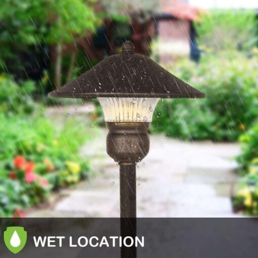 6 Pack Low Voltage LED Landscape Pathway Light, 3W 150LM 12V Wired for Outdoor Yard Lawn, Die-cast Aluminum Construction, 30-Watt Equivalent 15-Year Lifespan - Image 5