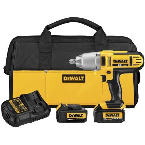 DEWALT 20V MAX XR Cordless Lithium-Ion 1/2 in. High-Torque Impact Wrench Kit with Hog Ring Anvil - DCF889HM2
