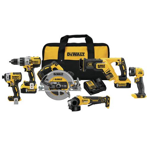 DEWALT 20V MAX XR 5.0 Ah Cordless Lithium-Ion 6-Tool Combo Kit - DCK695P2