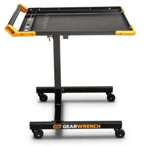Mobile Mechanic Work Table Adjust Height 35 To 48" Garage Shop Rolling Tool Tray