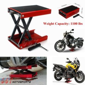 New Motorcycles ATV Jack Lift 1100Lbs Bike Stand Garage Repair Red Hot Sale 2021