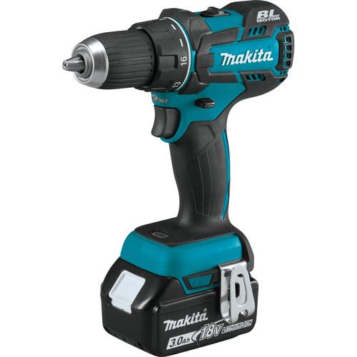 Makita 18V LXT Lithium-Ion Brushless Compact 1/2 in. Cordless Drill Driver Kit (3 Ah) - XFD061 - Image 2