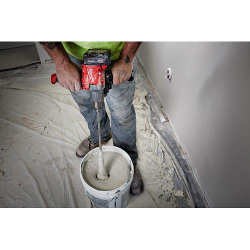 Milwaukee 2810-22 M18 FUEL Lithium-Ion 1/2 in. Cordless Mud Mixer with 180-Degree Handle Kit (5 Ah) - Image 5