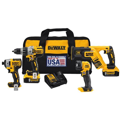DEWALT 20V MAX XR Cordless Lithium-Ion 4-Tool Combo Kit - DCK494P2