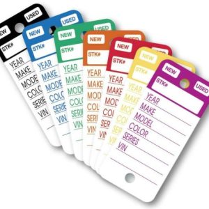 Top Stripe Automotive Vehicle Key Tags + Rings and Marker by Versa Tag