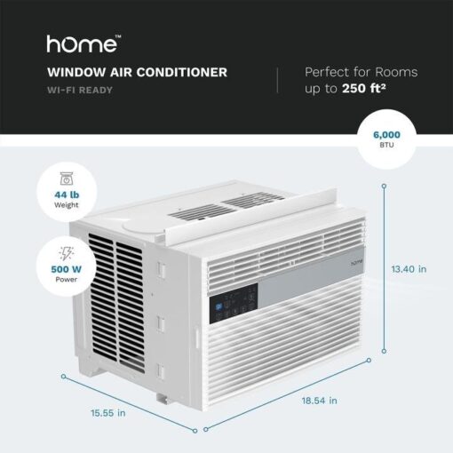 6,000 BTU Wi-Fi Window Air Conditioner - Image 2