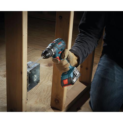 Factory Reconditioned Bosch 18V Lithium-Ion 1/2 in. Cordless Hammer Drill Driver Kit (4 Ah) - HDS181A-01-RT - Image 3