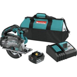 Makita 18V LXT Lithium-Ion Brushless Cordless 5-7/8 in. Metal Cutting Saw Kit with Electric Brake and Chip Collector (5 Ah) - XSC04T