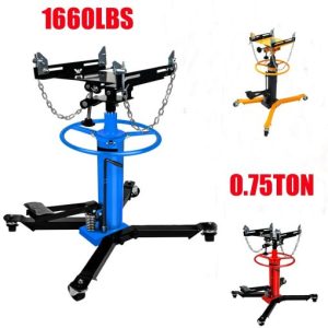 1660lbs Transmission Jack 2Stage Hydraulic with 360° for car lift 0.75Ton COLORFUL