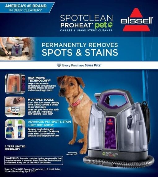 SpotClean ProHeat Pet Portable Carpet Cleaner, 2513W - Image 8