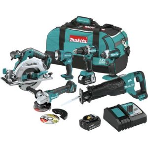 Makita 18V LXT Lithium-Ion Brushless Cordless 6-Pc. Combo Kit (4.0Ah) - XT612M