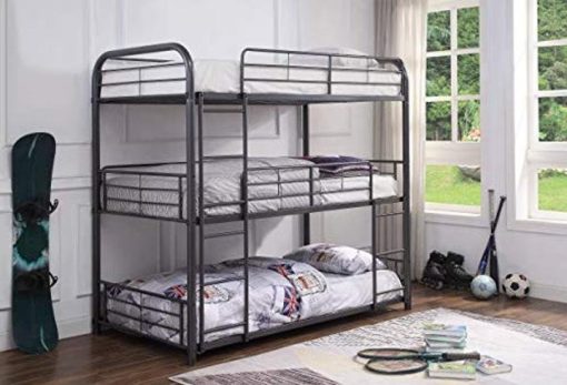 ACME Cairo Triple Bunk Bed – Full – – Gunmetal - Image 2