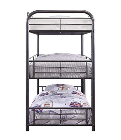 ACME Cairo Triple Bunk Bed – Full – – Gunmetal - Image 4