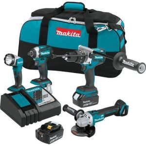 Makita 18V LXT 5.0 Ah Lithium-Ion Brushless Cordless 4-Piece Combo Kit - XT451T