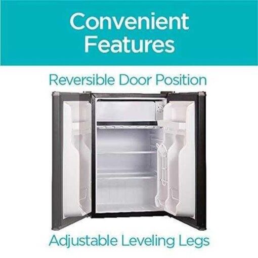 BCRK25B Compact Refrigerator Energy Star Single Door Mini Fridge with Freezer, 2.5 Cubic Feet, Black - Image 4