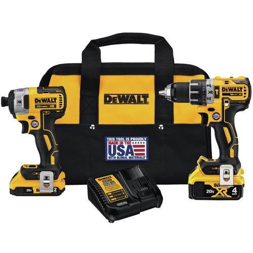 Factory Reconditioned DEWALT 20V MAX XR Hammer Drill-Driver & Impact Driver Combo Kit - DCK287D1M1R