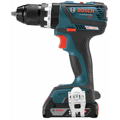 Factory Reconditioned Bosch 18V Lithium-Ion Brushless Compact Tough 1/2 in. Cordless Hammer Drill Kit (2 Ah) - HDS183-02-RT - Image 2