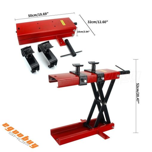 1100 LB Universal ATVs Motorcycles Center Scissor Lift Jack Hoist Stand 9.5-50cm - Image 2