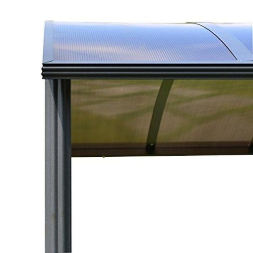 ALEKO GZBHTG01 Steel Hard Top BBQ Gazebo Grill Shelter Canopy with Serving Tables 8 x 5 x 8 Feet Brown - Image 7