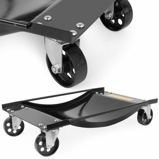 Set of 2-Piece Rolling Vehicle Auto Car tire Dolly Wheels Garage Handle 1000 lbs - Image 2